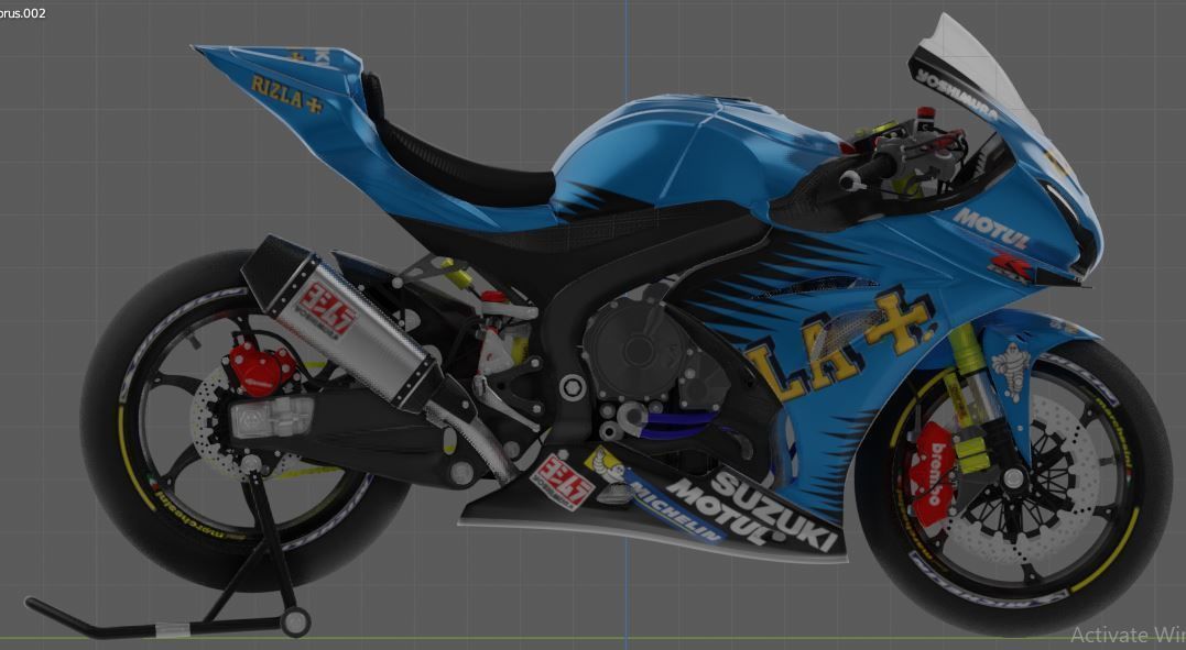 GSX-R 1000 Special Edition Rizla Suzuki Livery 3D model_6