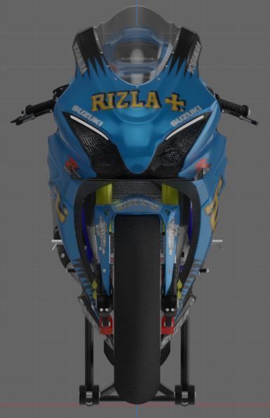 GSX-R 1000 Special Edition Rizla Suzuki Livery 3D model_3