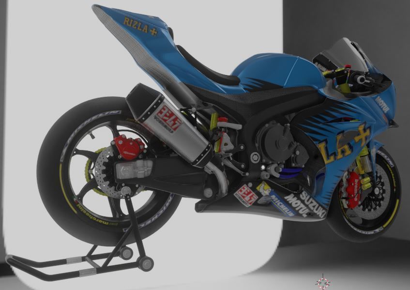 GSX-R 1000 Special Edition Rizla Suzuki Livery 3D model_5
