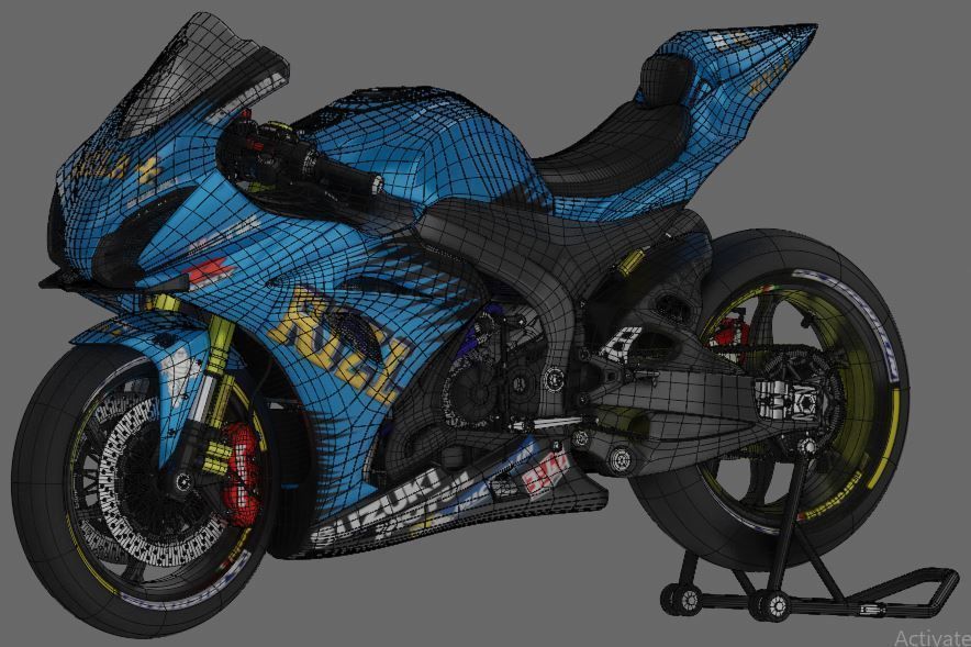 GSX-R 1000 Special Edition Rizla Suzuki Livery 3D model_8