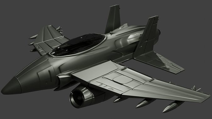 Airplane  militar - Dio 3D model