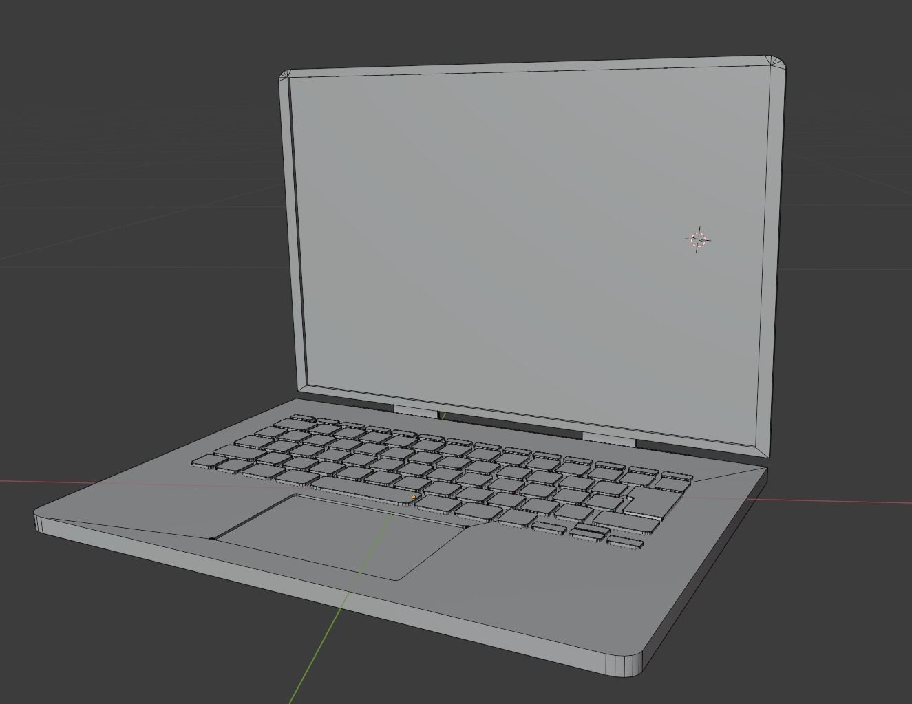 lowpoly laptop with animation Low-poly 3D model_8