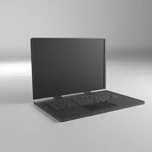 lowpoly laptop with animation