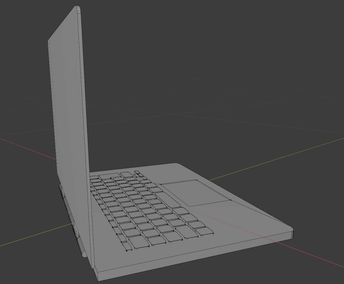 lowpoly laptop with animation Low-poly 3D model_10