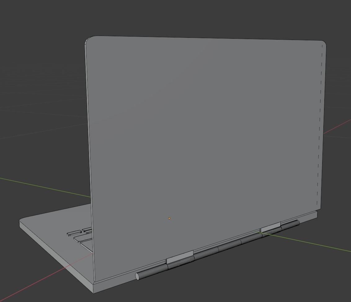 lowpoly laptop with animation Low-poly 3D model_9