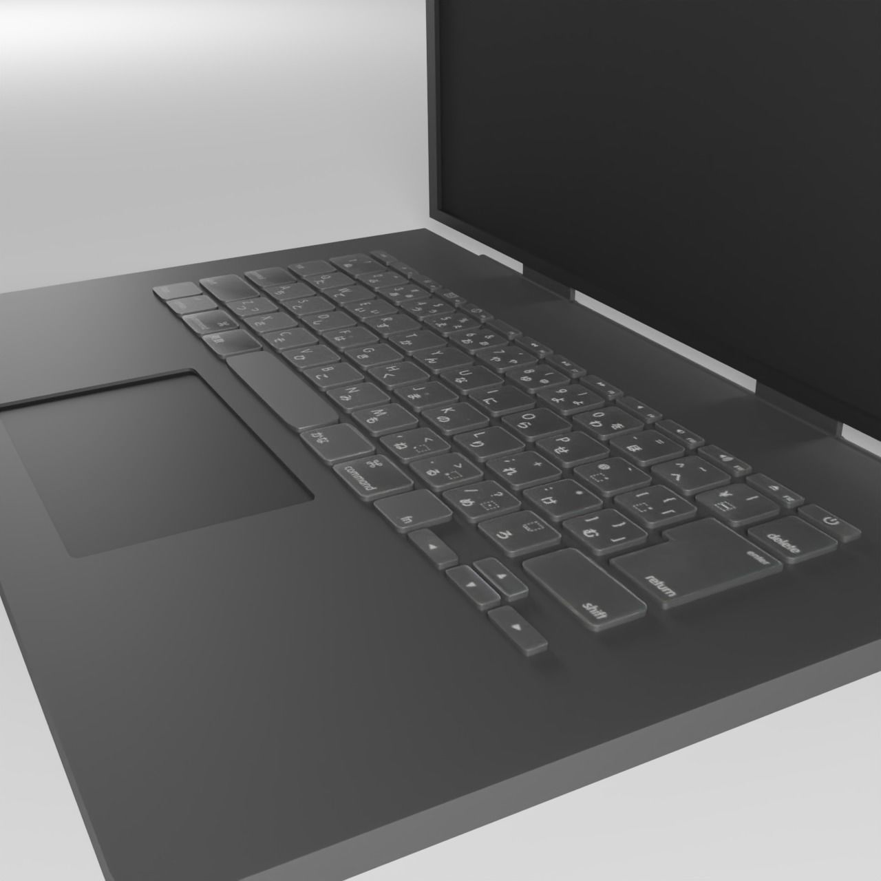 lowpoly laptop with animation Low-poly 3D model_2