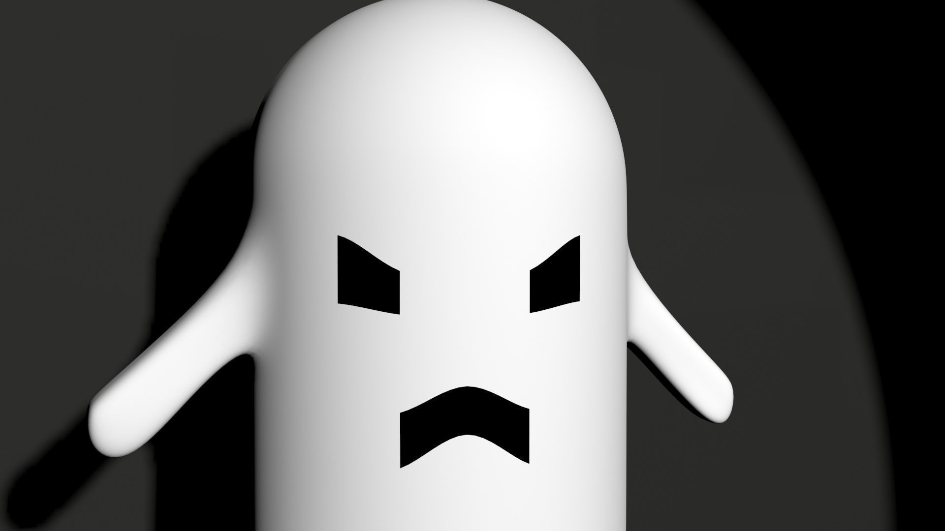 Low Poly Ghost - Animated Low-poly 3D model_4
