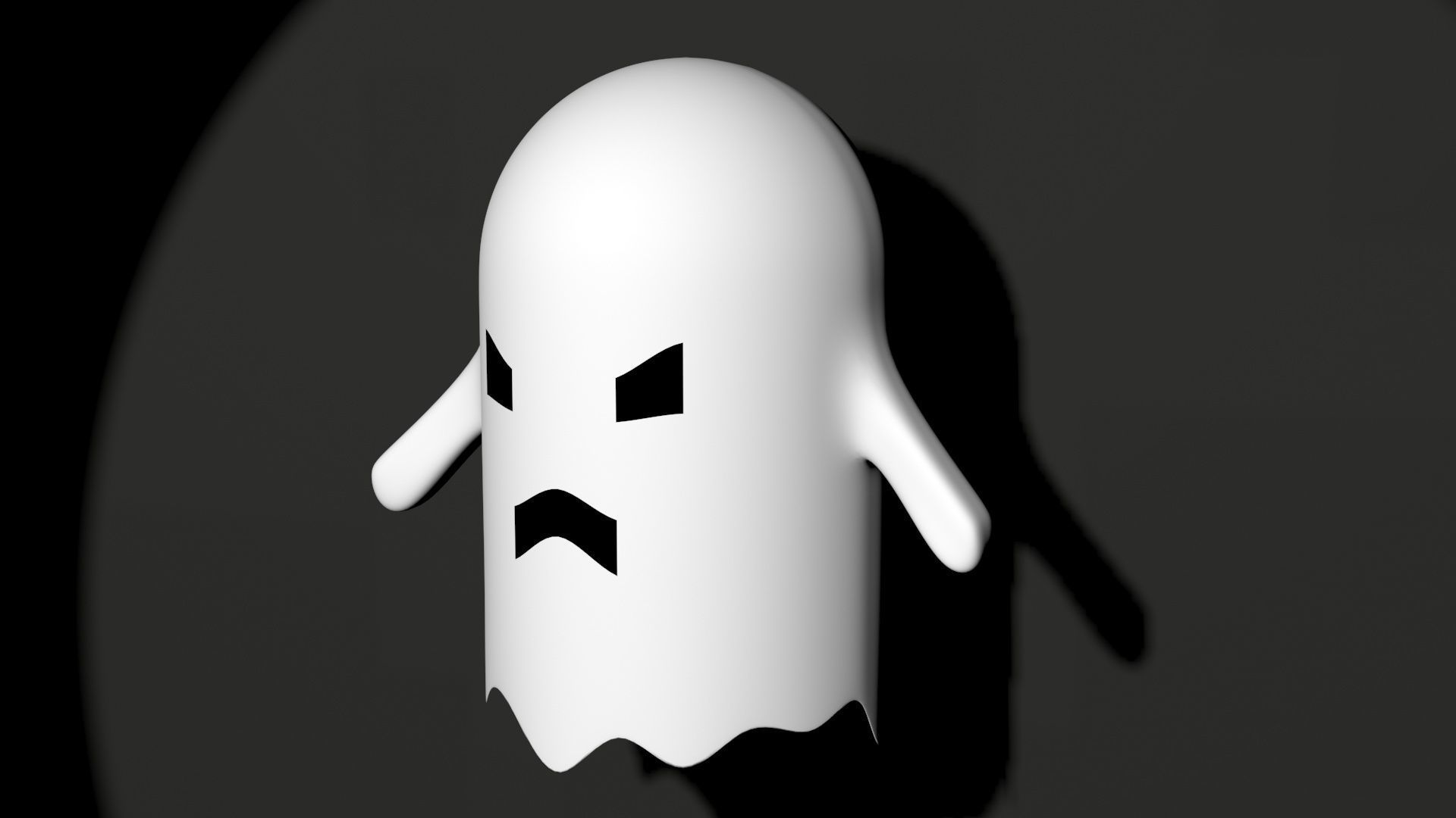 Low Poly Ghost - Animated Low-poly 3D model_7