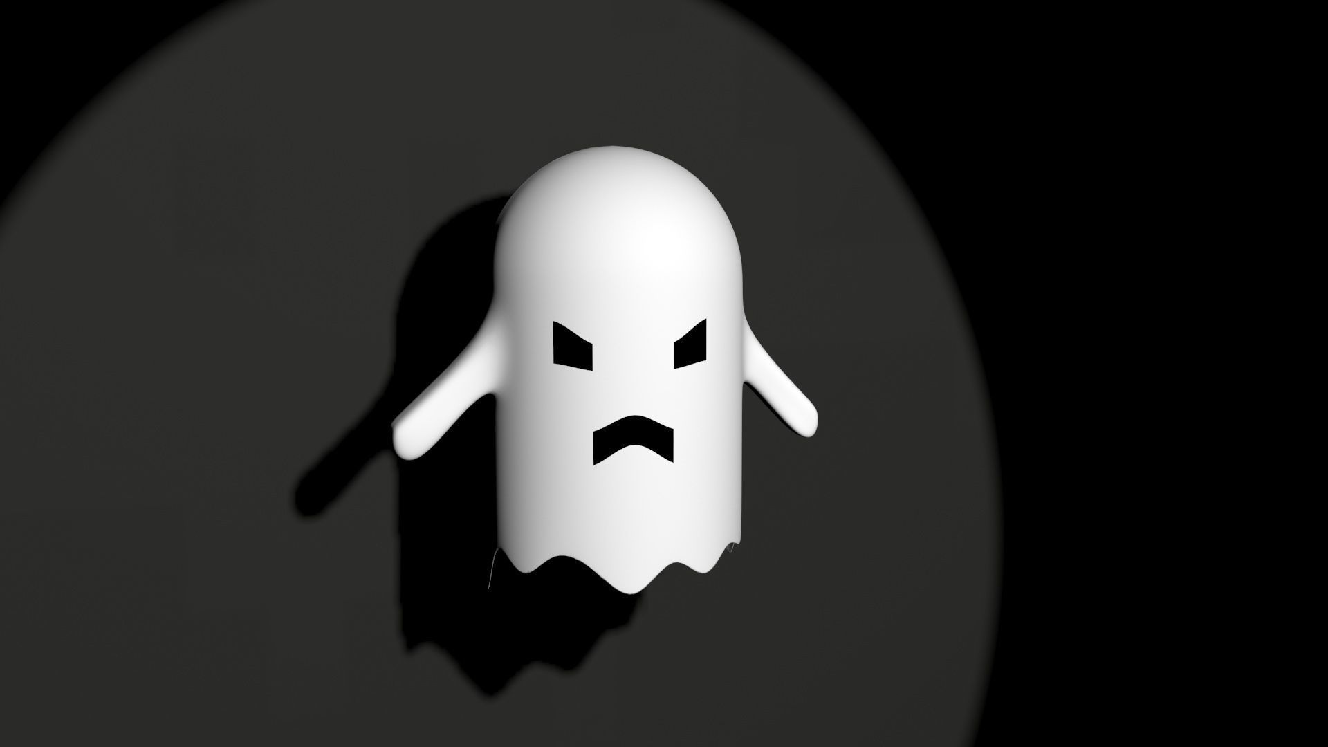 Low Poly Ghost - Animated Low-poly 3D model_6