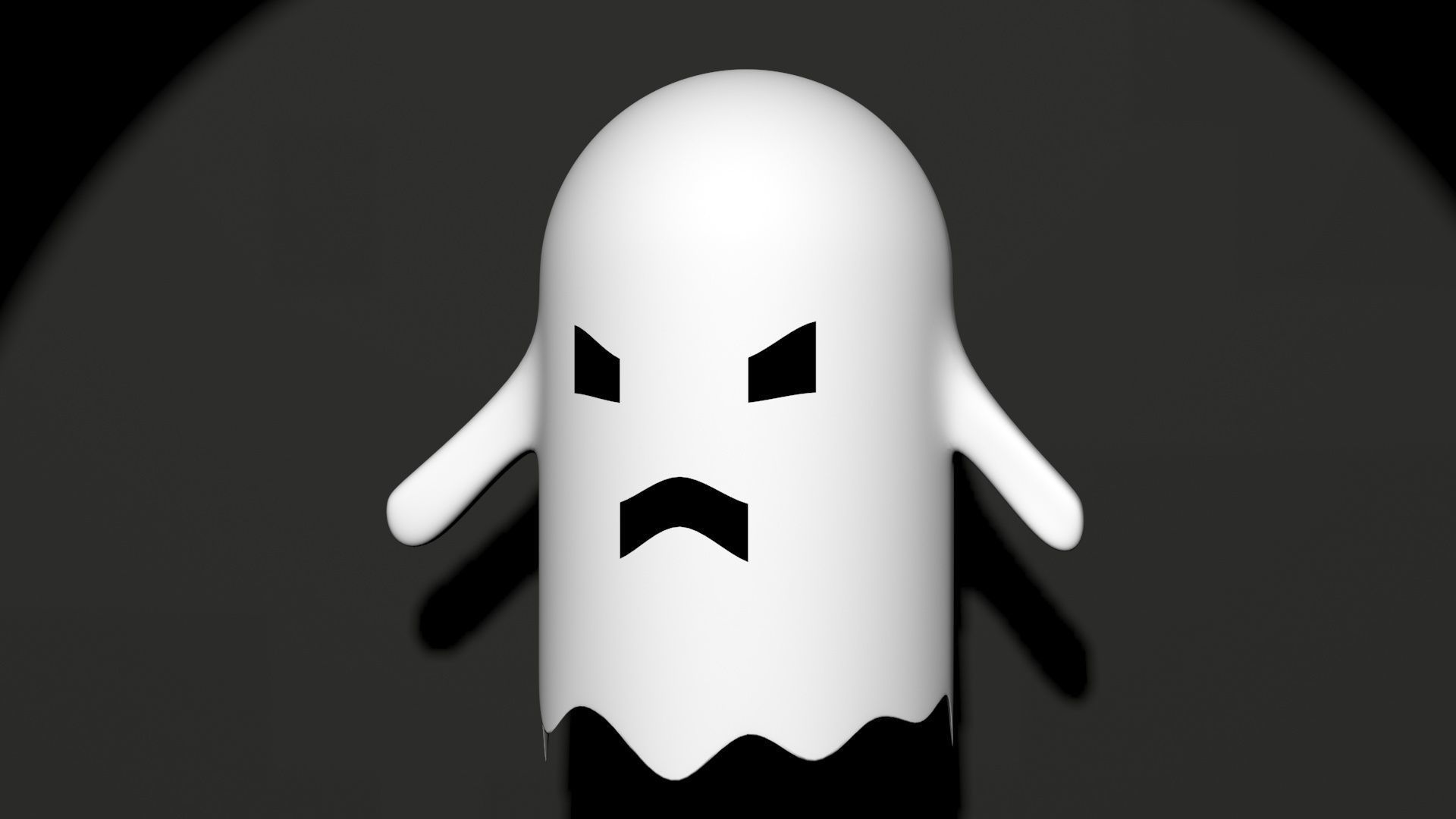 Low Poly Ghost - Animated Low-poly 3D model_5