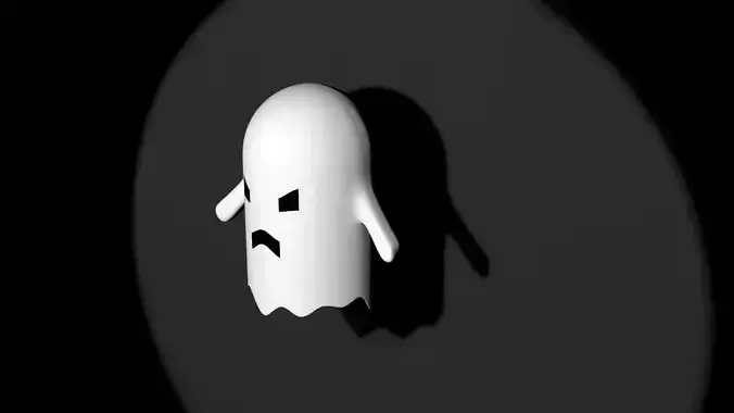 Low Poly Ghost - Animated