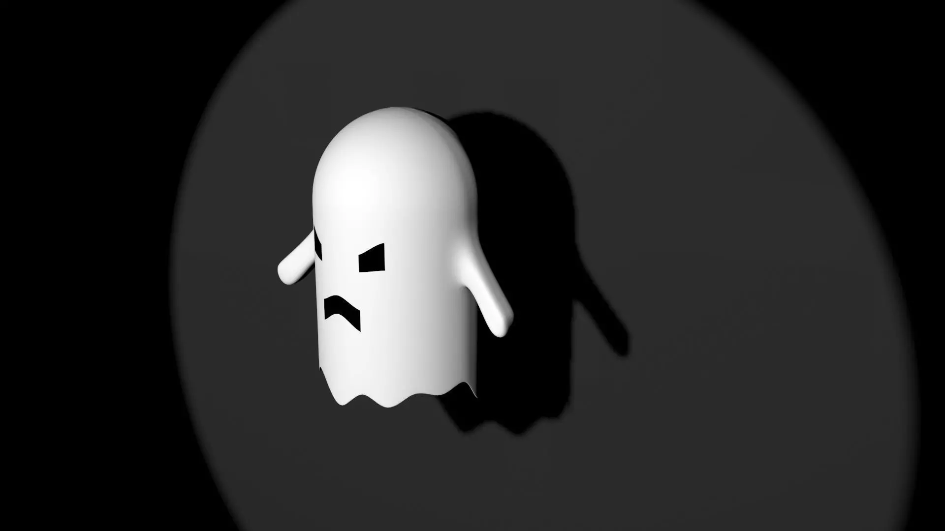 Low Poly Ghost - Animated Low-poly 3D model_0