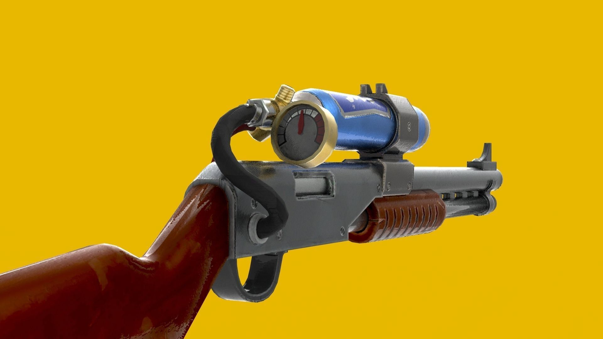 Charge Shotgun 3d model  Low-poly 3D model_1