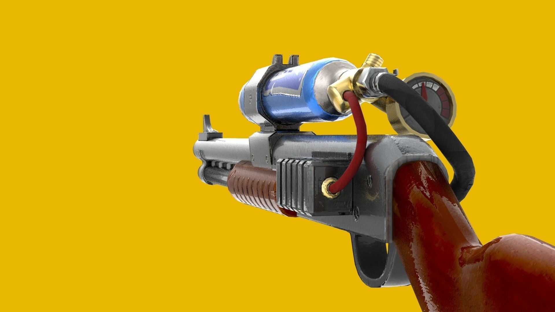 Charge Shotgun 3d model  Low-poly 3D model_5
