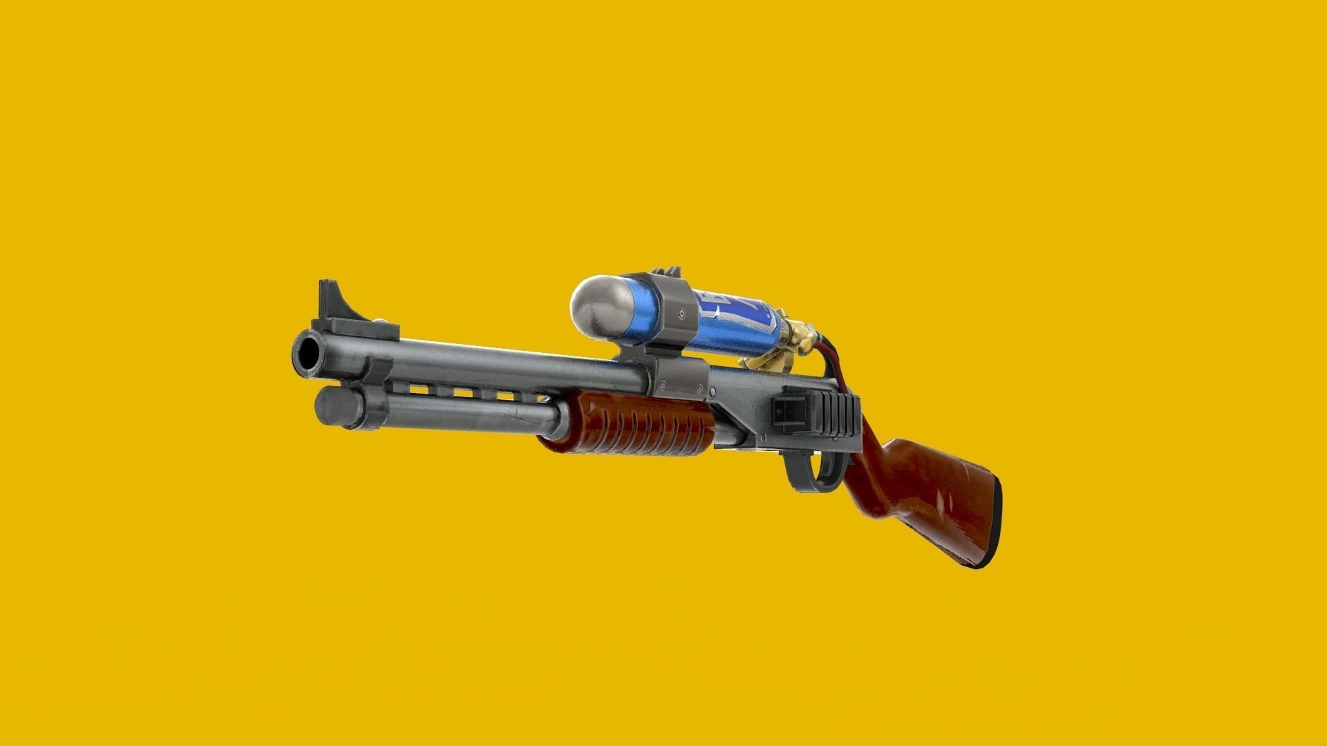 Charge Shotgun 3d model  Low-poly 3D model_2