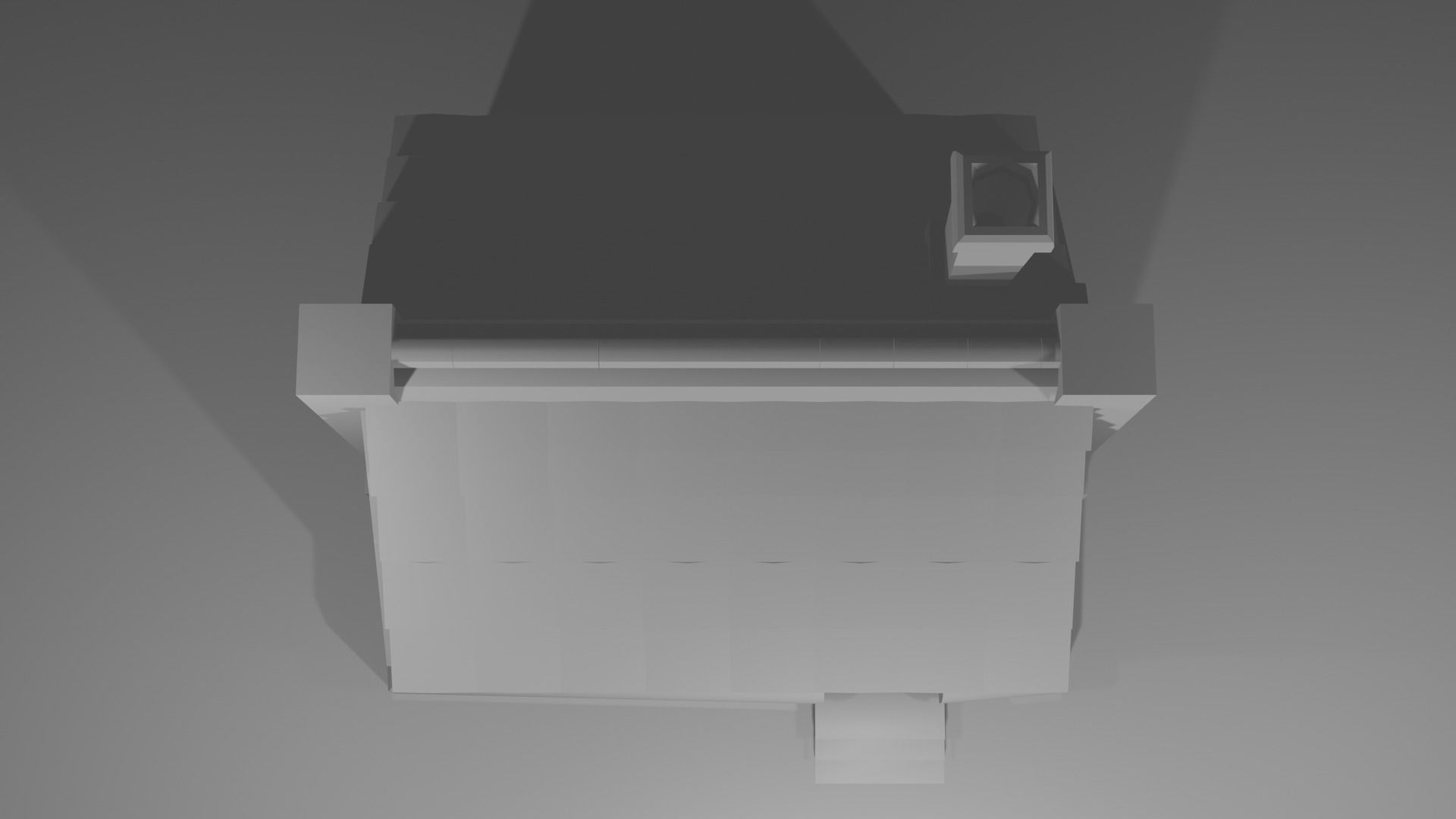 House with chimney Free low-poly 3D model_6