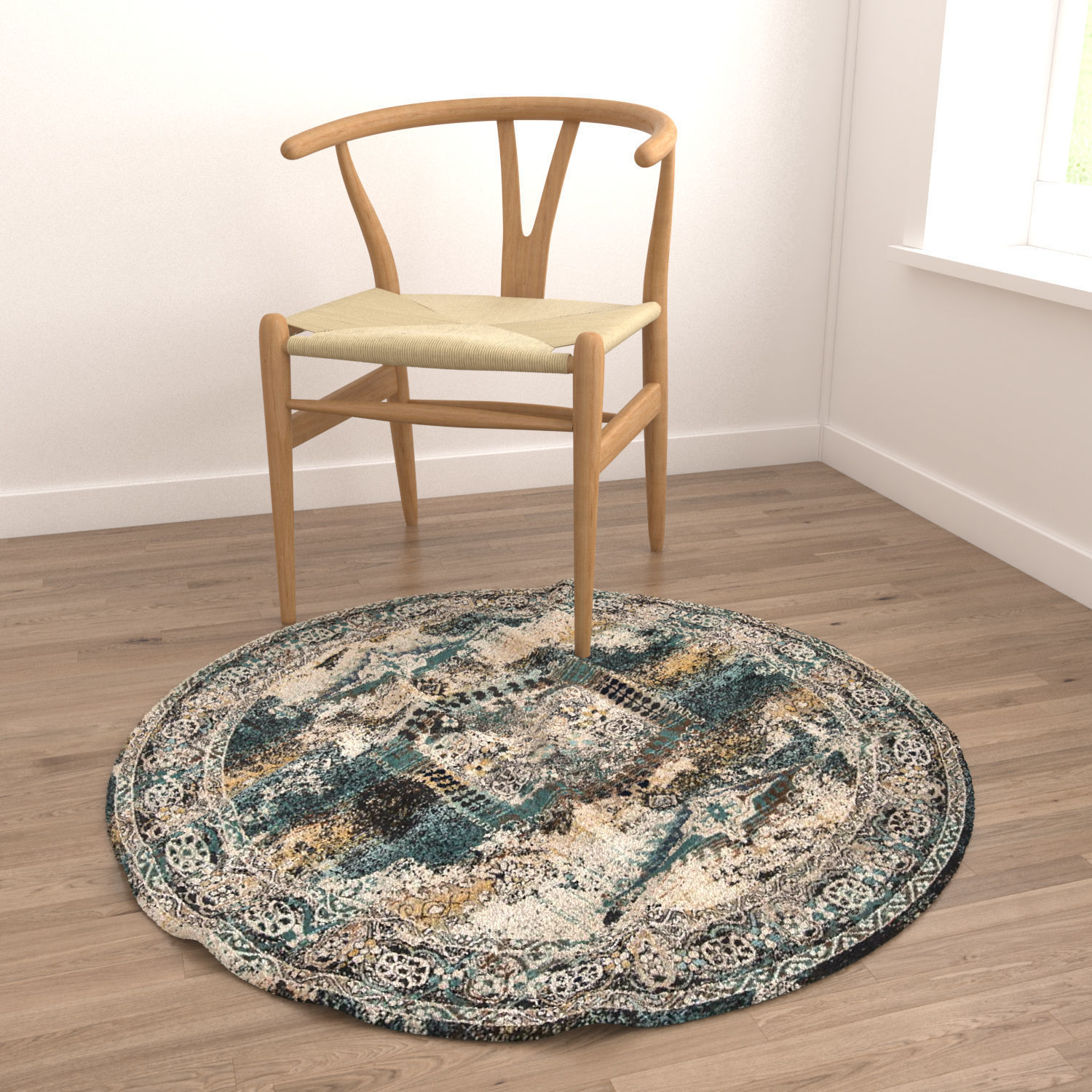 Round Rug Set 202 3D model_3