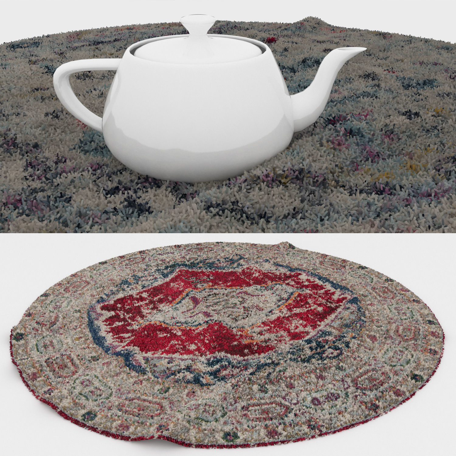 Round Rug Set 202 3D model_2