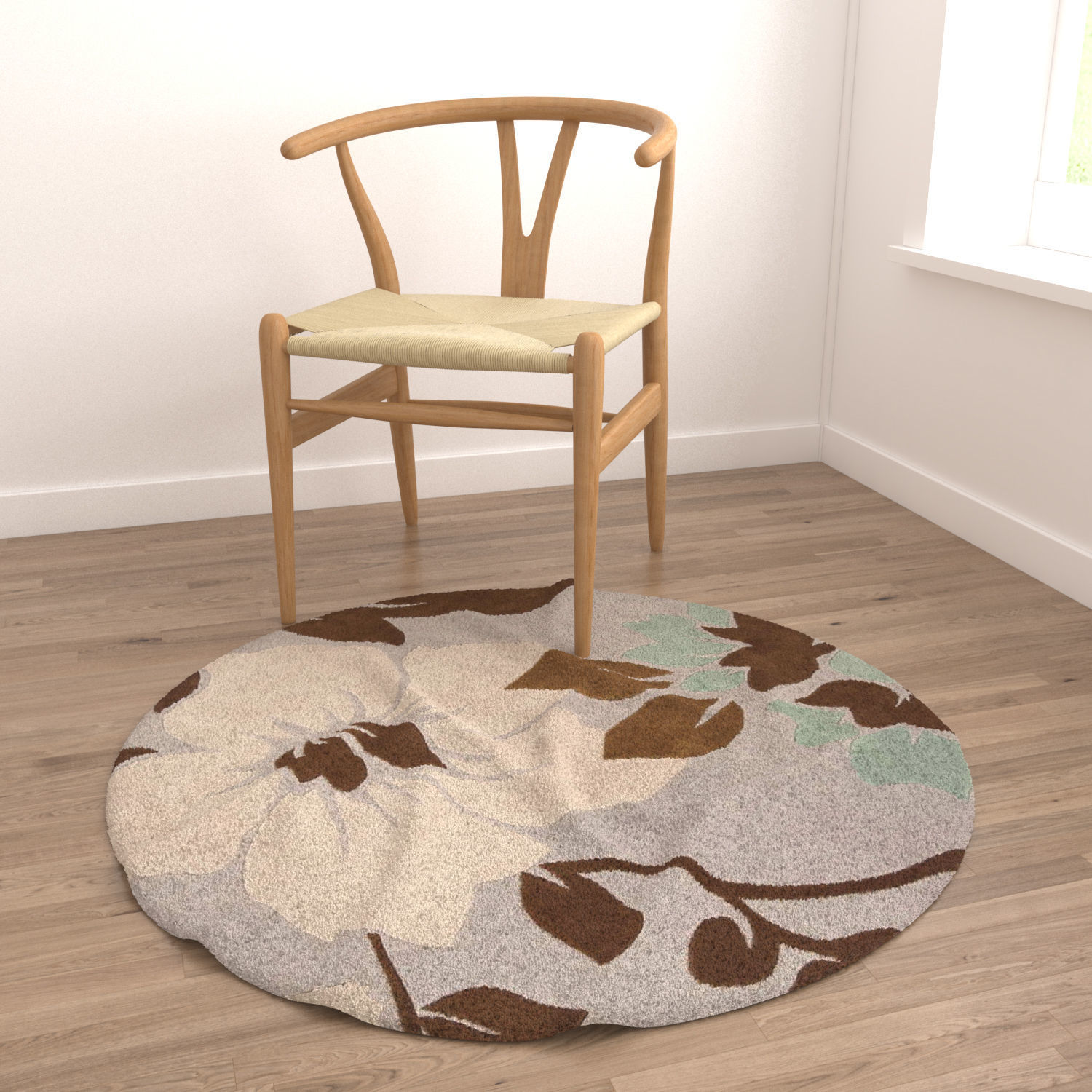Round Rug Set 203 3D model_3