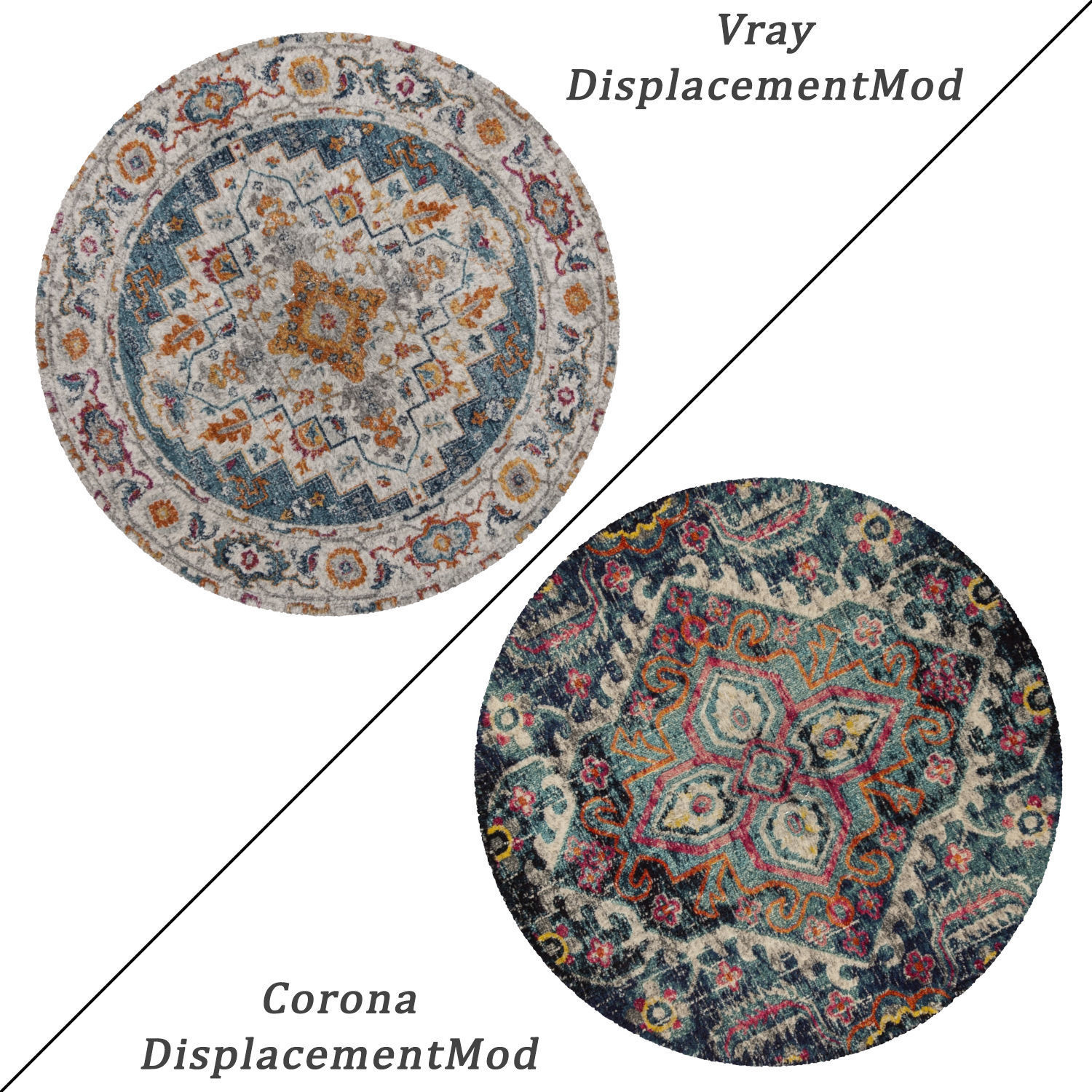 Round Rug Set 204 3D model_1
