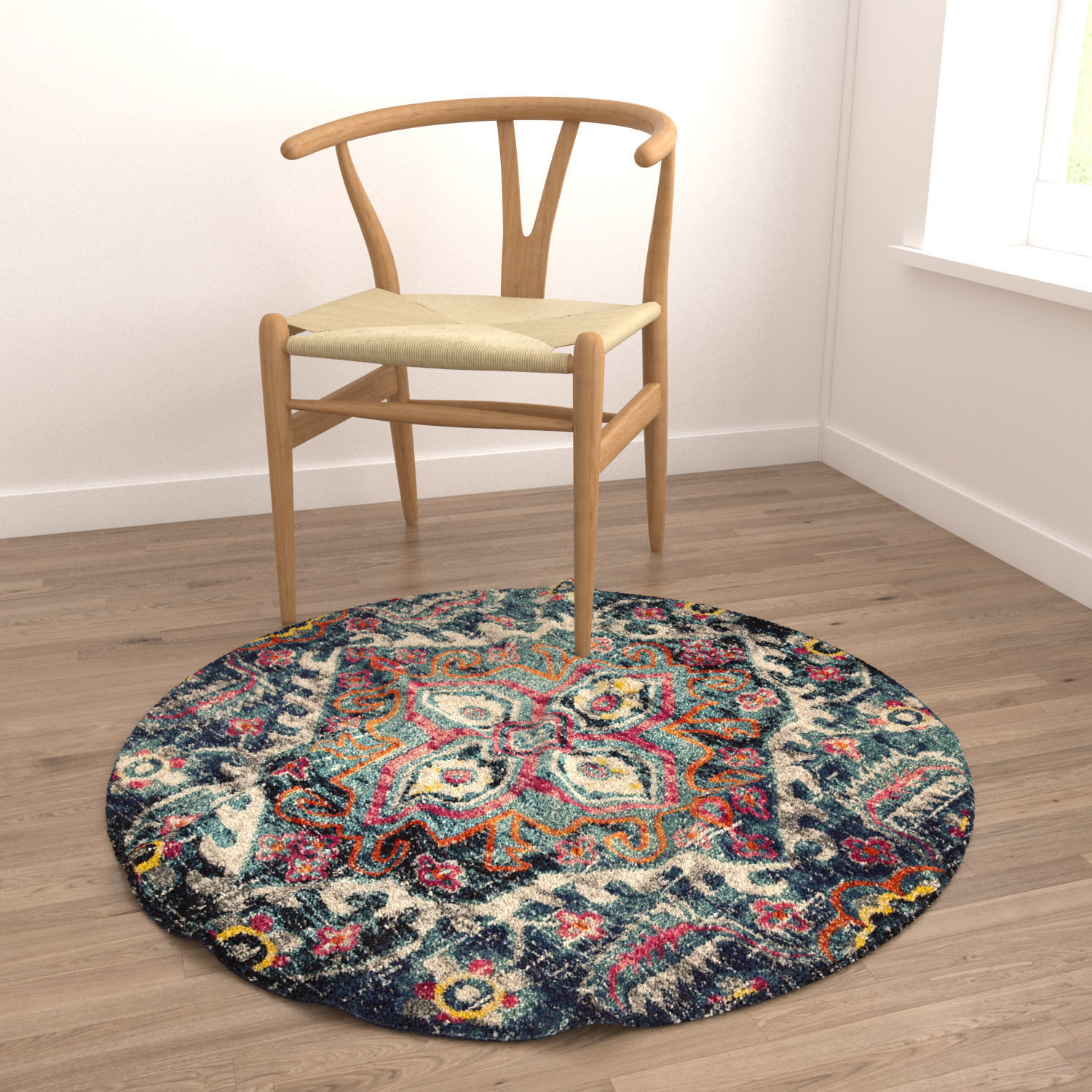 Round Rug Set 204 3D model_3