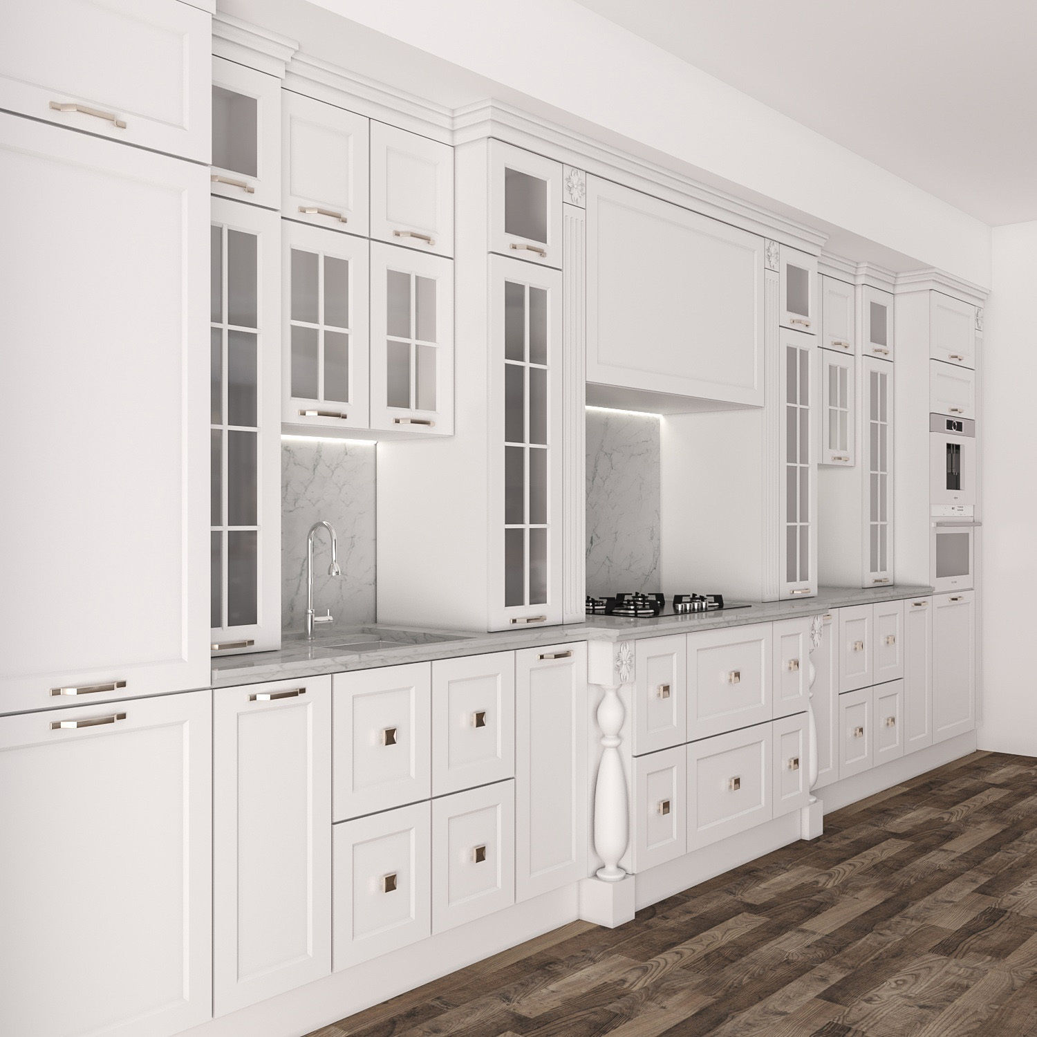 kitchen-set08 kitchen with oven and microwave 3D model_1