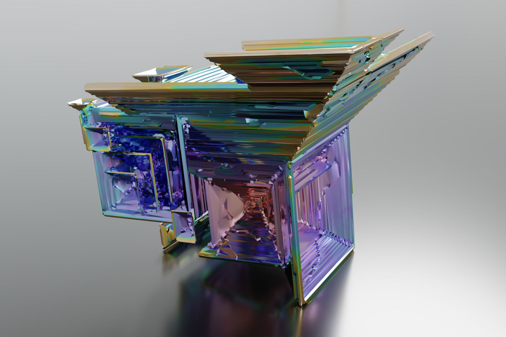 Bismuth Crystals 3D model_2