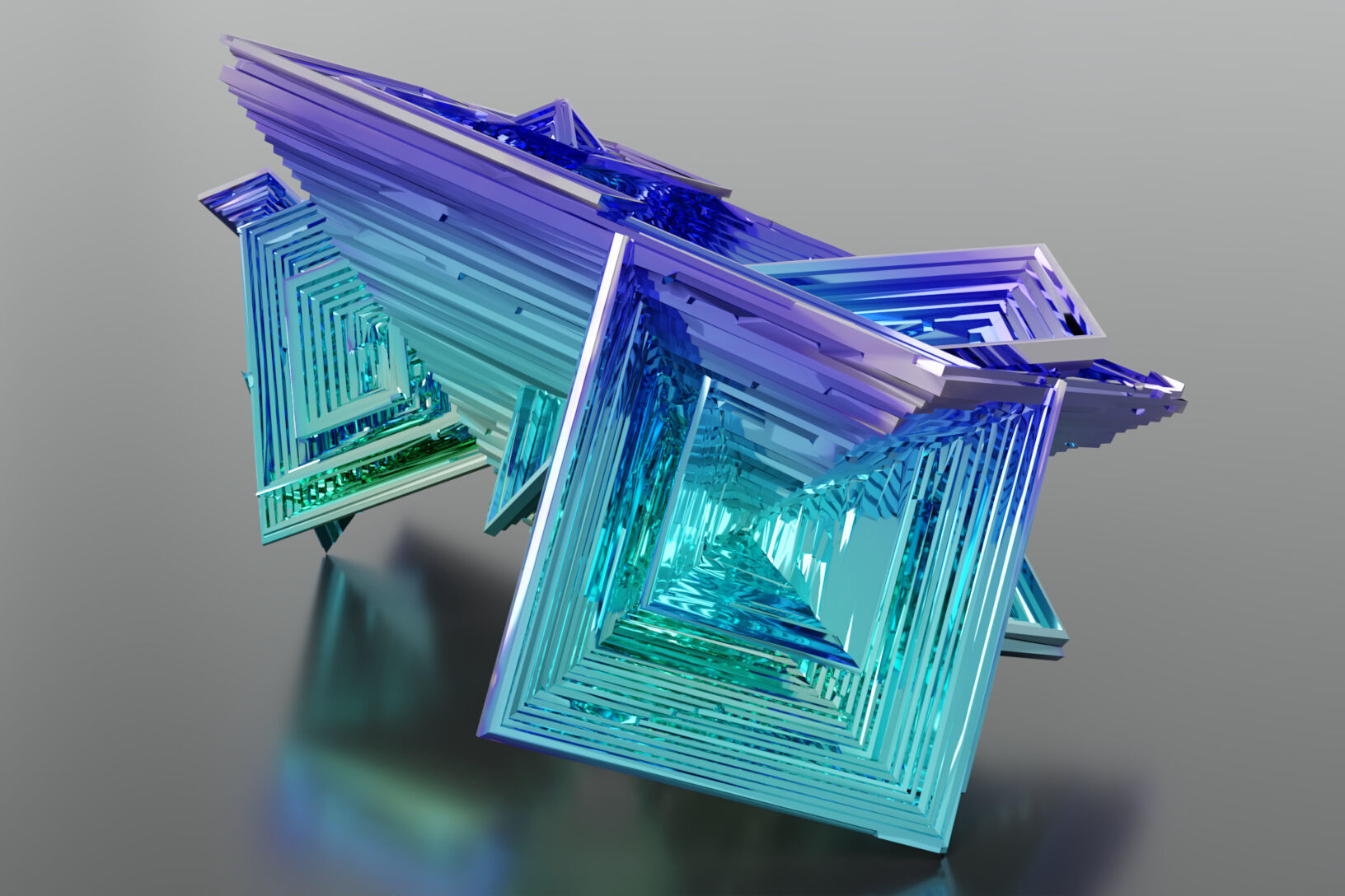 Bismuth Crystals 3D model_3
