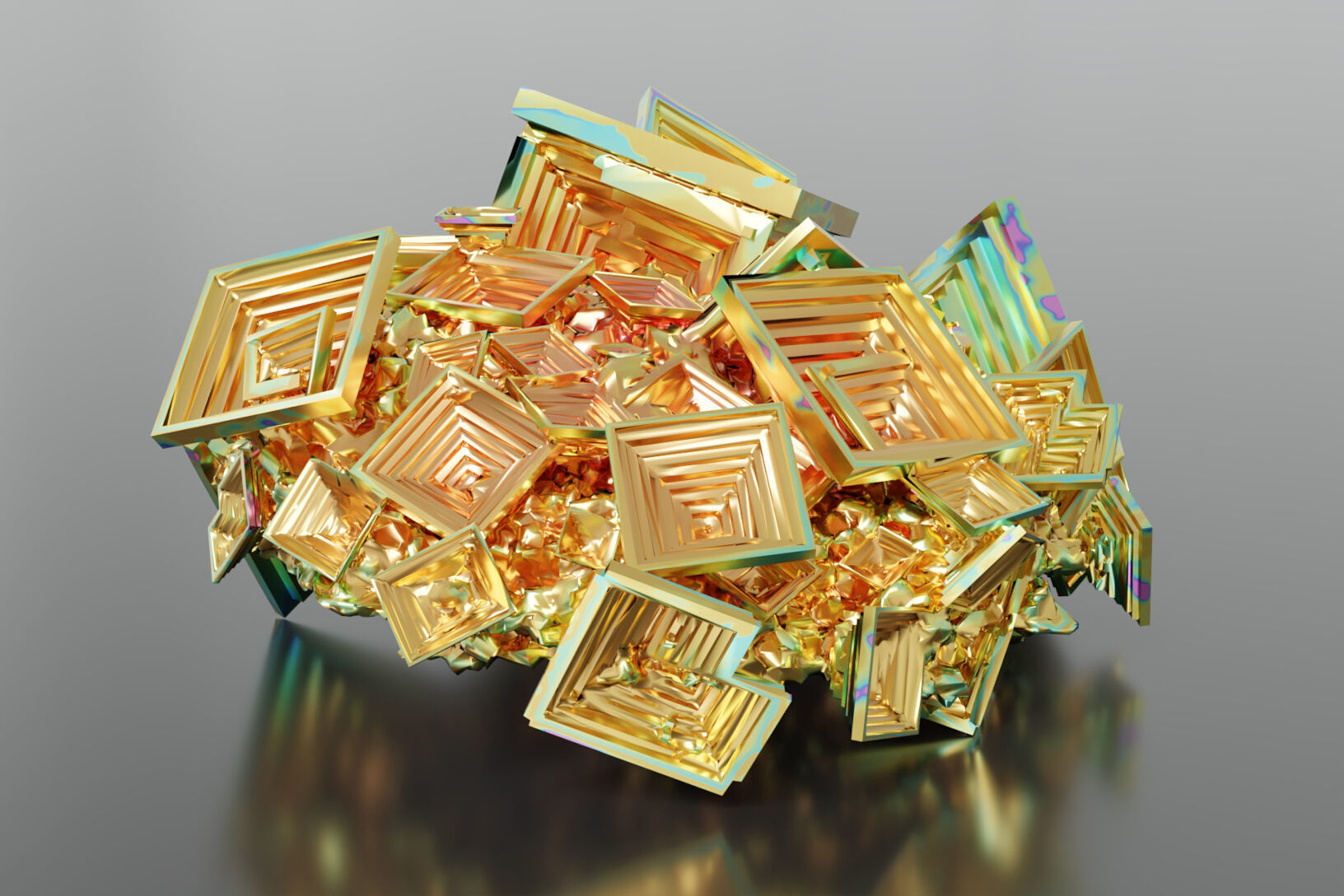 Bismuth Crystals 3D model_5