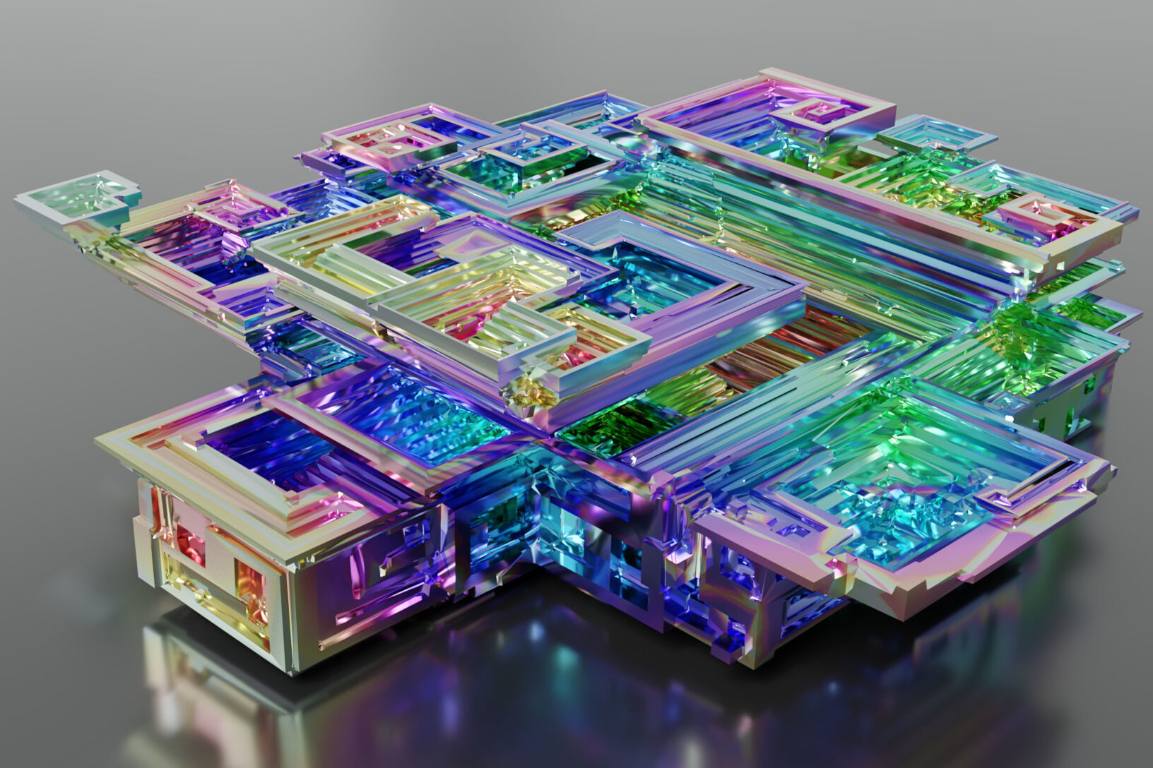 Bismuth Crystals 3D model_11