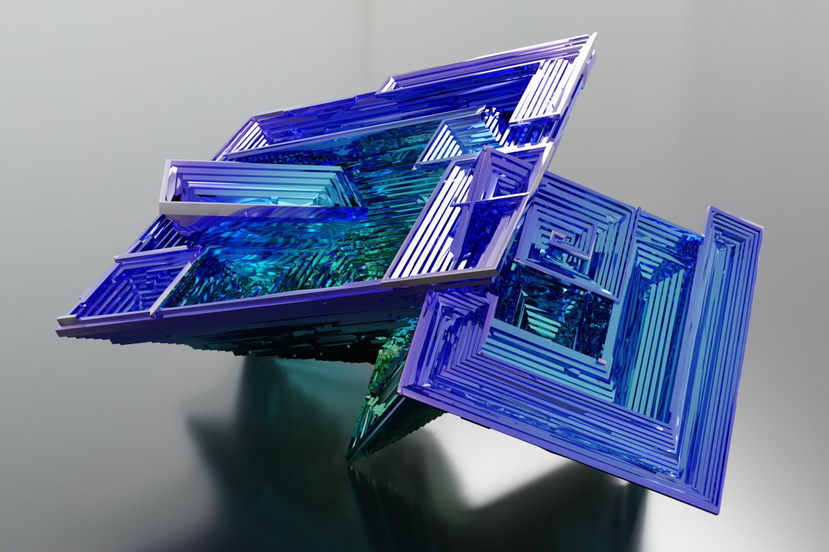 Bismuth Crystals 3D model_4