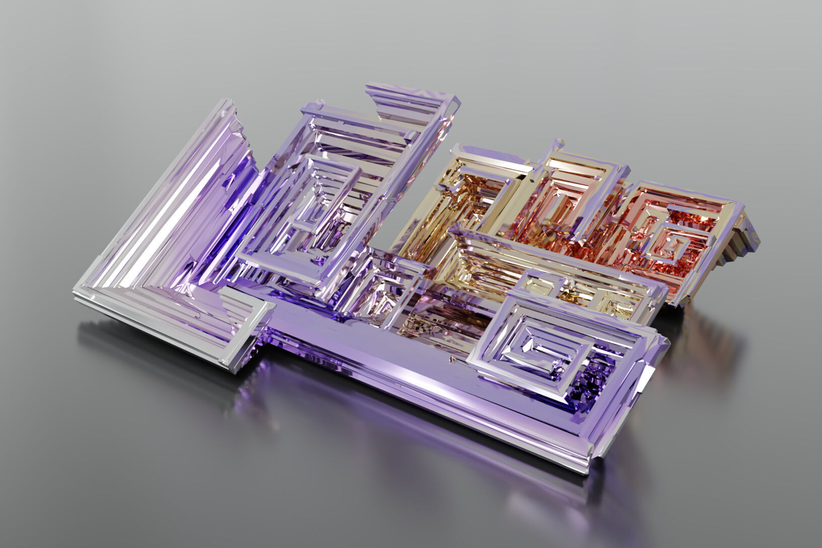 Bismuth Crystals 3D model_9
