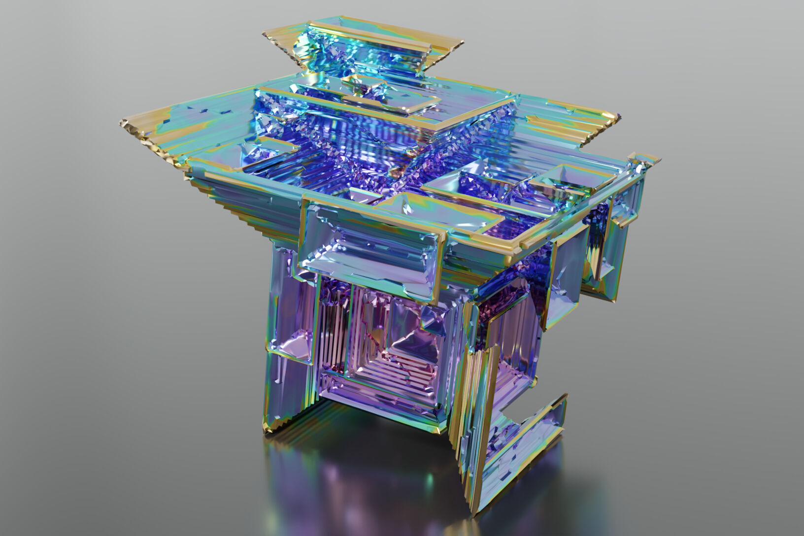 Bismuth Crystals 3D model_1