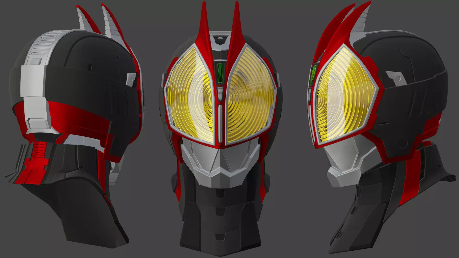 Kamen rider Faiz SIC ver helmet only 3D print model_0