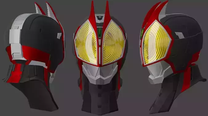 Kamen rider Faiz SIC ver helmet only 3D print model