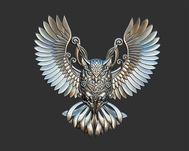 flying owl 3D print model