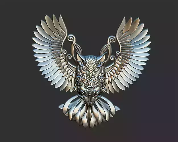 flying owl 3D print model