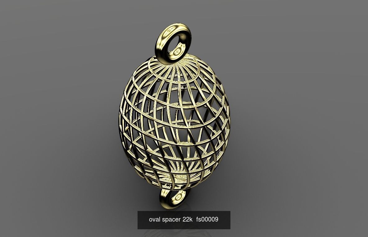 spacer 22 kk set 8 parts  3D Model Collection_7