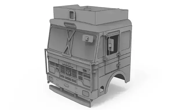 TATA 3718 - 3D Printable 14th Scale 10X2 truck CAB ONLY 3D print model
