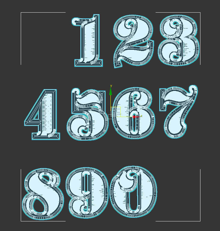 NUMBERS ios wallpaper 3D print model_22