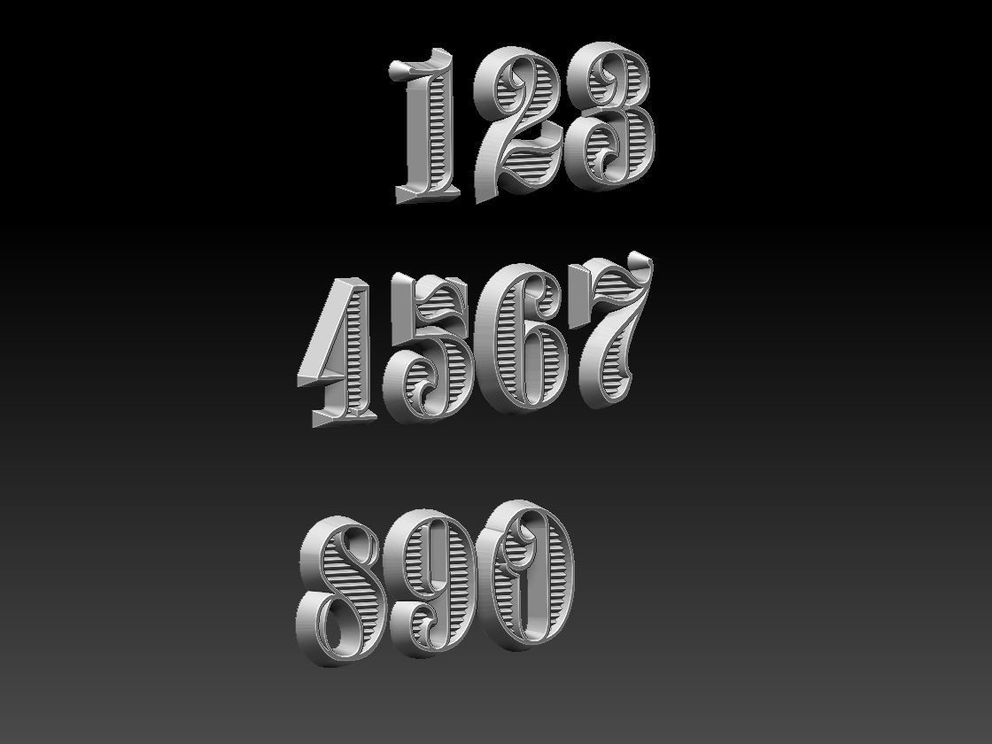 NUMBERS ios wallpaper 3D print model_36
