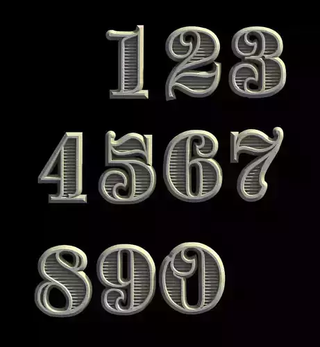 NUMBERS ios wallpaper 3D print model
