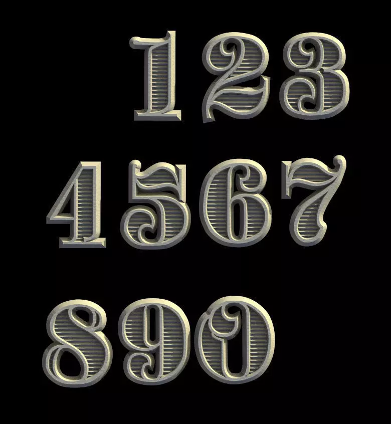 NUMBERS ios wallpaper 3D print model_0