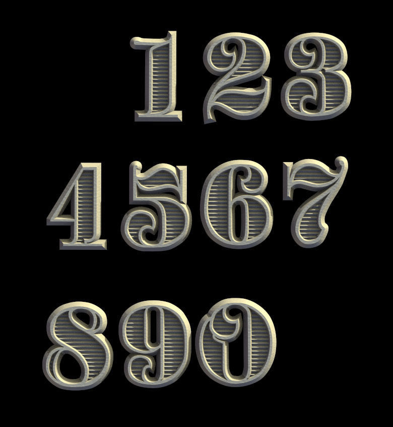 NUMBERS ios wallpaper 3D print model_25