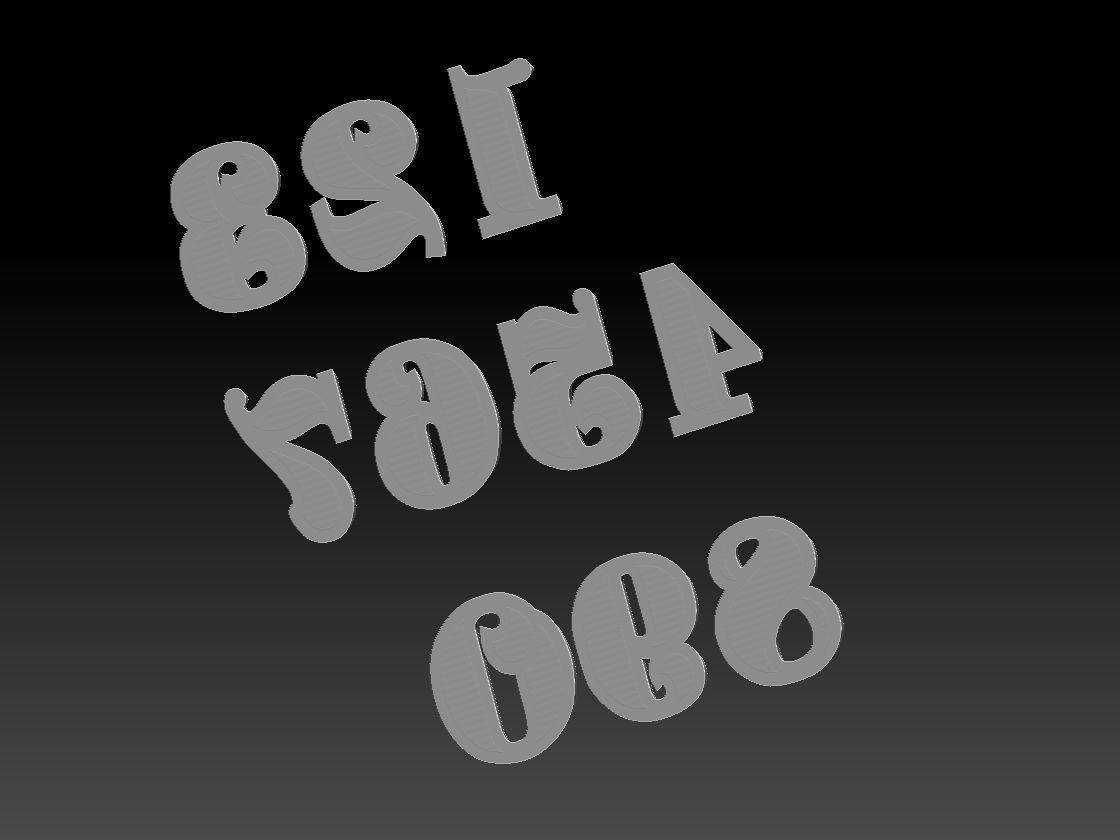 NUMBERS ios wallpaper 3D print model_9