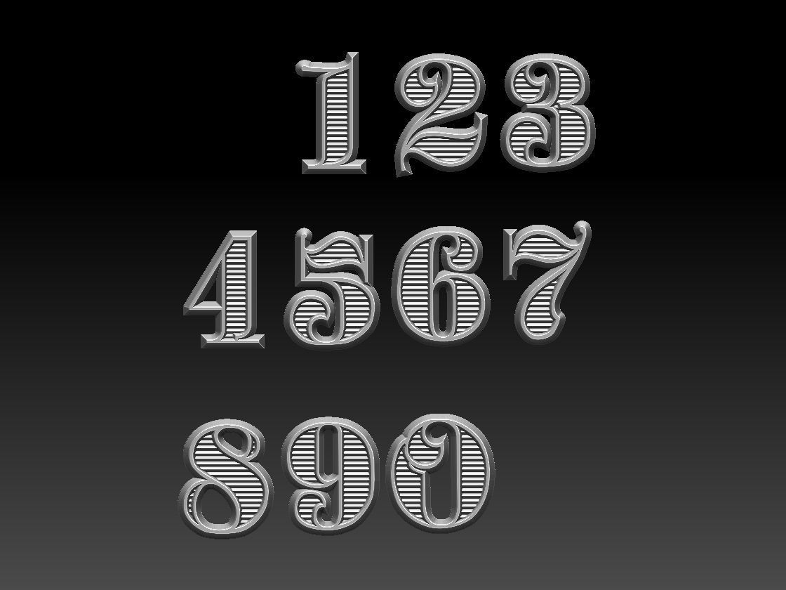 NUMBERS ios wallpaper 3D print model_47