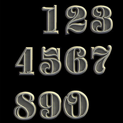 NUMBERS ios wallpaper 3D print model_40