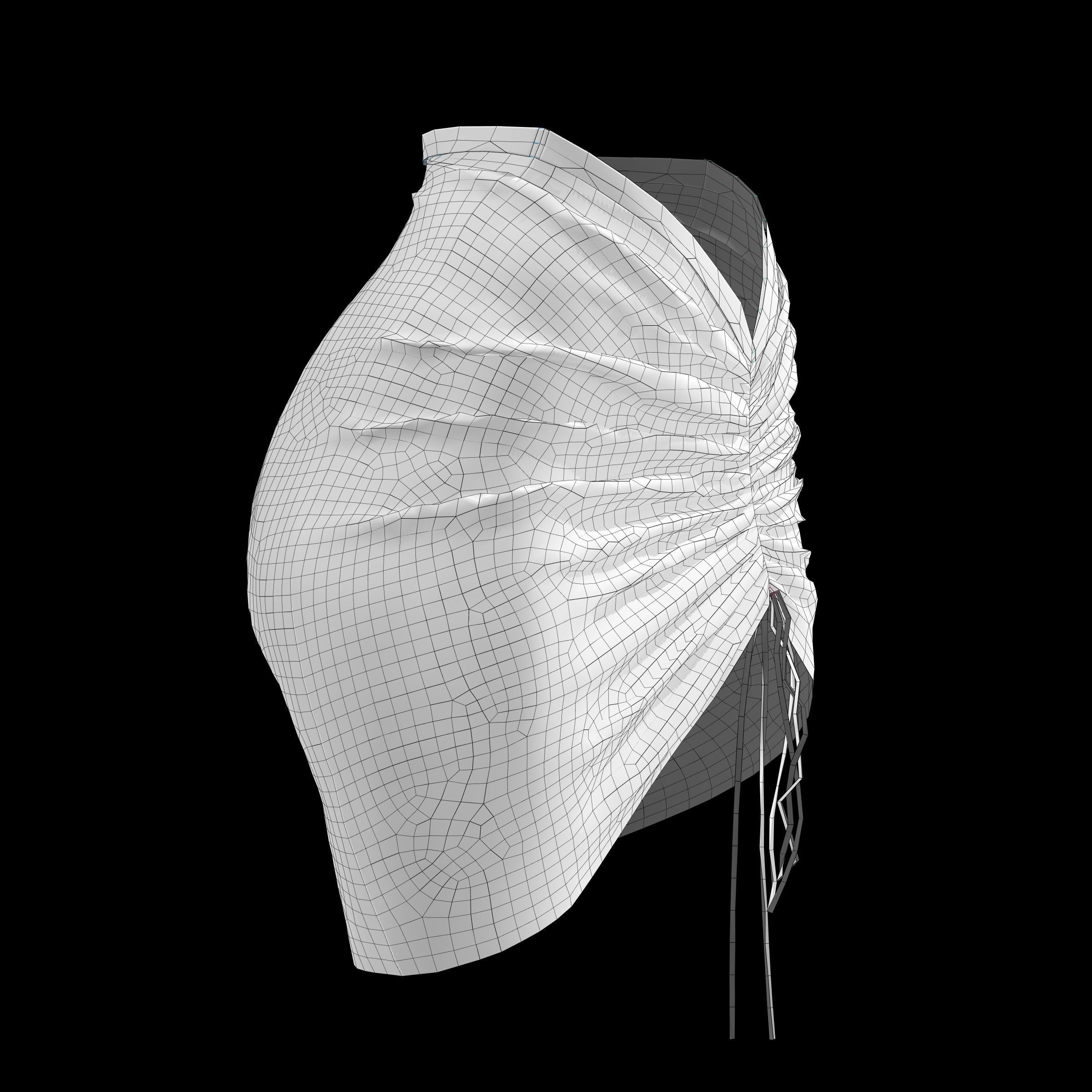 houndstooth skirt 3D model_13