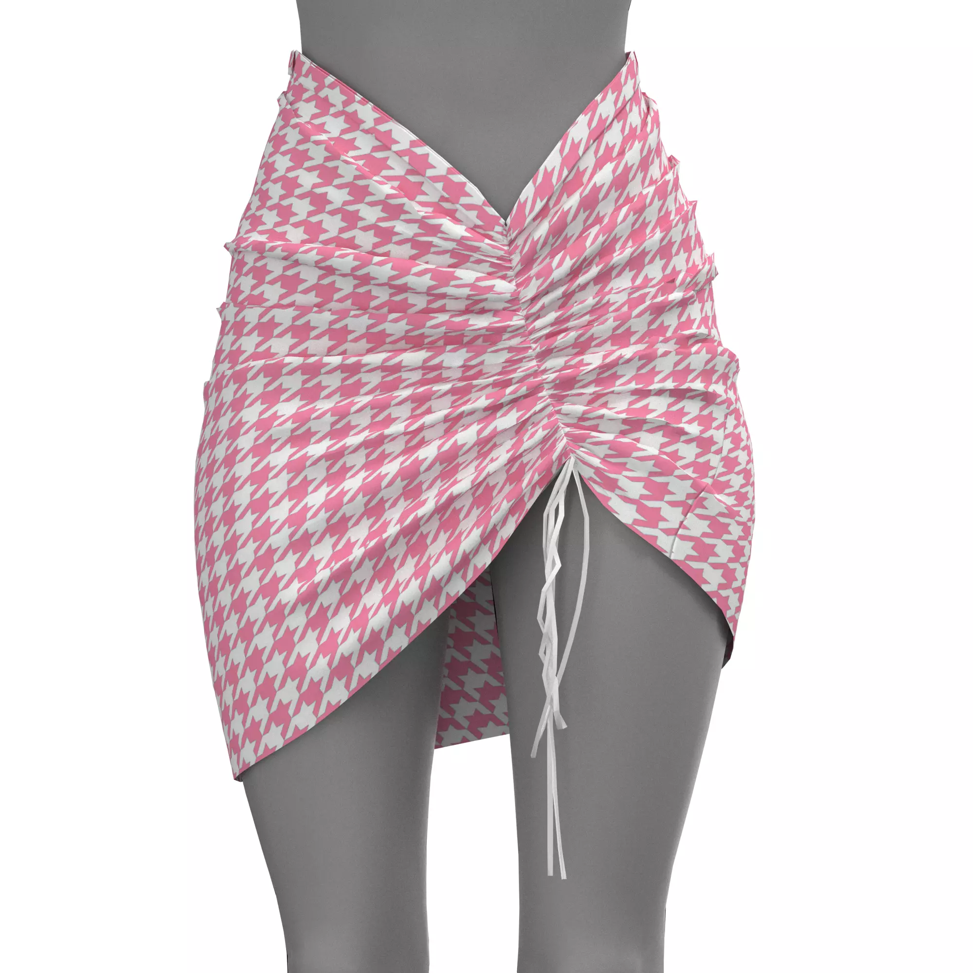houndstooth skirt 3D model_0