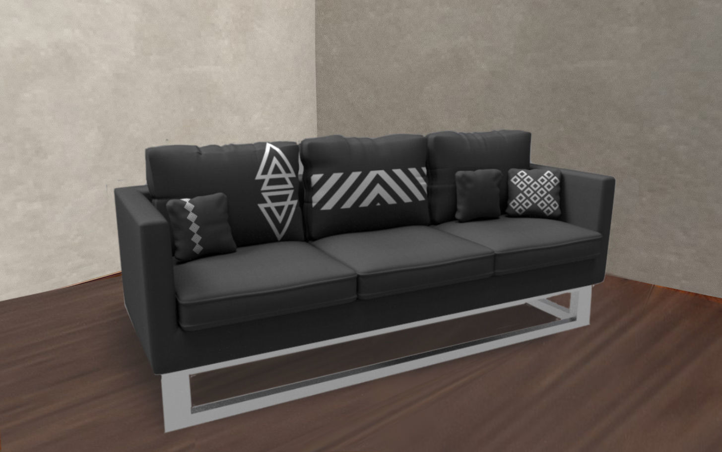 Modern sofa BASiC 3D model_9
